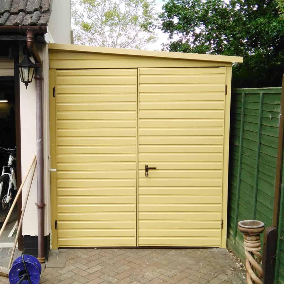 7x12ft Metal Shed with 2x Double Door | secure-garages.co.uk