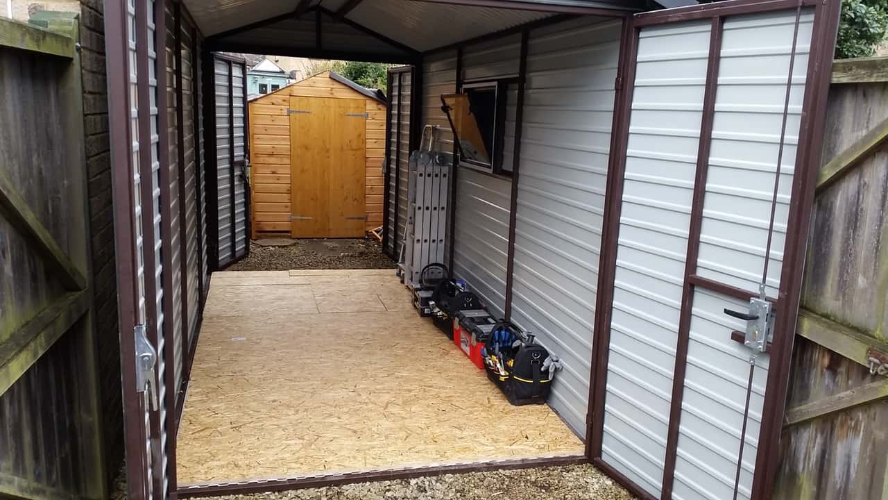 7x13ft Heavy Duty Metal Shed with 2x Double Door | secure 