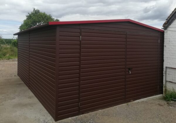 13ft x 20ft (4m × 6m) Quality Garage in Classic Brown Colour