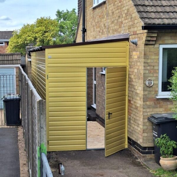 6.5ft x 26ft (2m × 8m) Metal Lean to/Extension with Clear Sky Roof