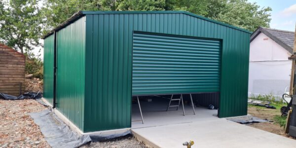 16.4ft x 19.6ft (5m x 6m) Metal Garage with Electric RC Roller Door