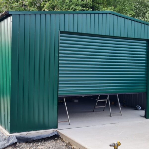 16.4ft x 19.6ft (5m x 6m) Metal Garage with Electric RC Roller Door